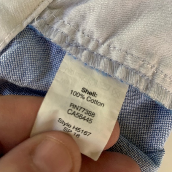 J Crew light blue Oxford Chino Shorts 100% cotton flat front Sz 6 - Picture 7 of 9